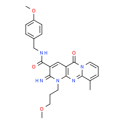 2-imino-N-(4-methoxybenzyl)-1-(3-methoxypropyl)-10-methyl-5-oxo-1,5-dihydro-2H-dipyrido[1,2-a:2,3-d]pyrimidine-3-carboxamide picture