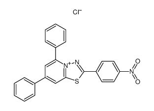 2-(4-nitrophenyl)-5,7-diphenyl-[1,3,4]thiadiazolo[3,2-a]pyridin-4-ium chloride Structure