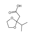 acide (isopropyl-2 dioxolanne-1,3 yl-2)-2 acetique Structure