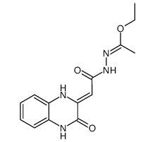 3-(N'-(1-ethoxyethylene))hydrazinocarbonylmethylene-2-oxo-1,2,3,4-tetrahydroquinoxaline Structure