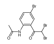 N-(4-bromo-2-(2,2-dibromoacetyl)phenyl)acetamide结构式