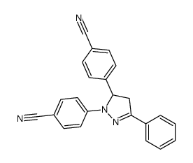 4-[2-(4-cyanophenyl)-5-phenyl-3,4-dihydropyrazol-3-yl]benzonitrile Structure