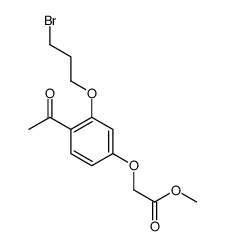 methyl 2-[4-acetyl-3-(3-bromopropoxy)phenoxy]acetate结构式