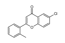 6-chloro-2-(2-methylphenyl)chromen-4-one Structure