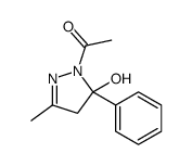 1-(5-hydroxy-3-methyl-5-phenyl-4H-pyrazol-1-yl)ethanone结构式