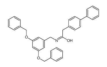 N-[[3,5-bis(phenylmethoxy)phenyl]methyl]-2-(4-phenylphenyl)acetamide Structure