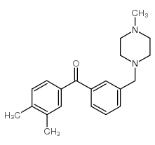 3,4-DIMETHYL-3'-(4-METHYLPIPERAZINOMETHYL) BENZOPHENONE Structure