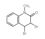 2(1H)-Quinolinone,3,4-dibromo-3,4-dihydro-1-methyl-结构式