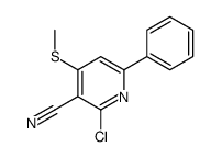 2-chloro-4-methylsulfanyl-6-phenylpyridine-3-carbonitrile结构式