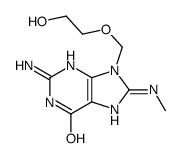 2-amino-9-(2-hydroxyethoxymethyl)-8-(methylamino)-3H-purin-6-one Structure