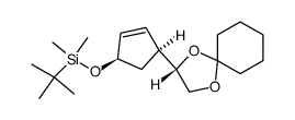 tert-butyl-[(1R,4S)-4-[(2S)-1,4-dioxaspiro[4.5]dec-2-yl]cyclopent-2-en-1-oxy]dimethylsilane Structure