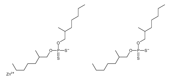 zinc,bis(2-methylheptoxy)-sulfanylidene-sulfido-λ5-phosphane Structure