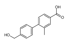 4-[4-(hydroxymethyl)phenyl]-3-methylbenzoic acid Structure