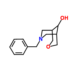 (1R,5S,9r)-7-benzyl-3-oxa-7-azabicyclo[3.3.1]nonan-9-ol structure