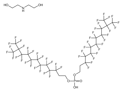 bis[3,3,4,4,5,5,6,6,7,7,8,8,9,9,10,10,11,12,12,12-icosafluoro-11-(trifluoromethyl)dodecyl] hydrogen phosphate, compound with 2,2'-iminodiethanol (1:1) structure