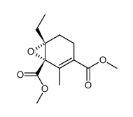 dimethyl 1,2-epoxy-2-ethyl-6-methylcyclohex-5-ene-1,5-dicarboxylate Structure