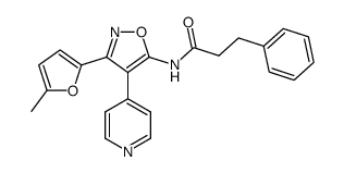 3-(5-methylfuran-2-yl)-5-(3-phenylpropionylamino)-4-(4-pyridyl)isoxazole Structure