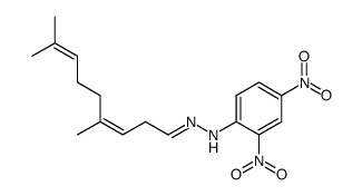 N-[(Z)-4,8-Dimethyl-nona-3,7-dien-(E)-ylidene]-N'-(2,4-dinitro-phenyl)-hydrazine Structure