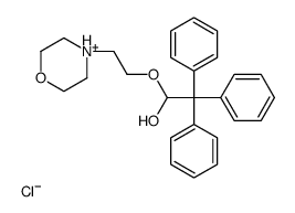 1-(2-morpholin-4-ium-4-ylethoxy)-2,2,2-triphenylethanol,chloride结构式