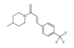 (E)-1-(4-methylpiperidin-1-yl)-3-[4-(trifluoromethyl)phenyl]prop-2-en-1-one Structure