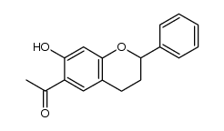 6-acetyl-7-hydroxy-2-phenyl-3,4-dihydro-2H-1-benzopyran结构式