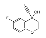 6-fluoro-4-hydroxy-2,3-dihydrochromene-4-carbonitrile结构式