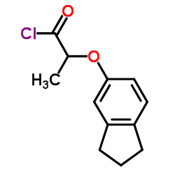 2-(2,3-Dihydro-1H-inden-5-yloxy)propanoyl chloride结构式