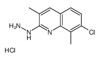 2-Hydrazino-7-chloro-3,8-dimethylquinoline hydrochloride structure