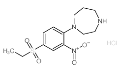 1-[4-(Ethylsulfonyl)-2-nitrophenyl]homopiperazine hydrochloride Structure