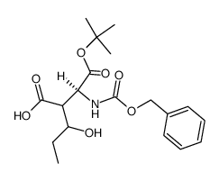 t-butyl 2-benzyloxycarbonylamino-3-carboxy-4-hydroxy-(2S)-hexanoate结构式