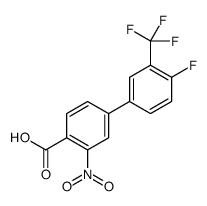 4-[4-fluoro-3-(trifluoromethyl)phenyl]-2-nitrobenzoic acid结构式