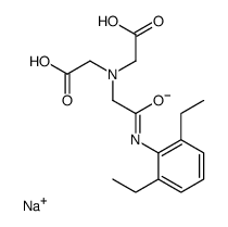 sodium,2-[carboxymethyl-[2-(2,6-diethylanilino)-2-oxoethyl]amino]acetate Structure