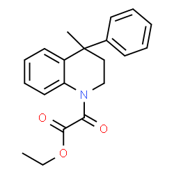 Ethyl (4-methyl-4-phenyl-3,4-dihydroquinolin-1(2H)-yl)(oxo)acetate结构式