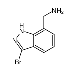 1-(3-Bromo-1H-indazol-7-yl)methanamine结构式