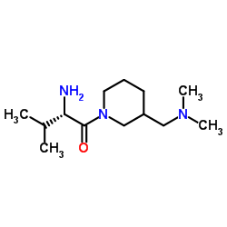 (2S)-2-Amino-1-{3-[(dimethylamino)methyl]-1-piperidinyl}-3-methyl-1-butanone Structure