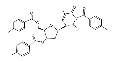 3'-O,5'-O,N3-tritoluoyl-5-iodo-2'-deoxyuridine Structure