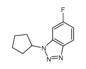 1-Cyclopentyl-6-fluoro-1,2,3-benzotriazole结构式