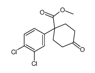 methyl 1-(3,4-dichlorophenyl)-4-oxocyclohexane-1-carboxylate structure