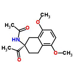 N-{(2R)-2-[(2-13C)Ethanoyl]-5,8-dimethoxy-1,2,3,4-tetrahydro-2-naphthalenyl}acetamide结构式