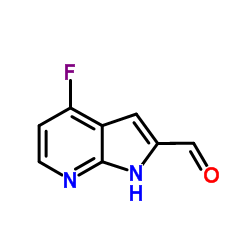 4-Fluoro-1H-pyrrolo[2,3-b]pyridine-2-carbaldehyde结构式