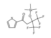 4,4,4-trifluoro-1-(thiophen-2-yl)-3-(trifluoromethyl)-3-((trimethylsilyl)oxy)butan-1-one Structure