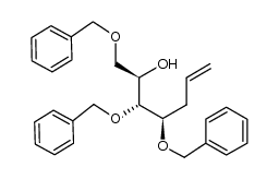 (2R,3R,4R)-1,3,4-tris(benzyloxy)hept-6-en-2-ol结构式