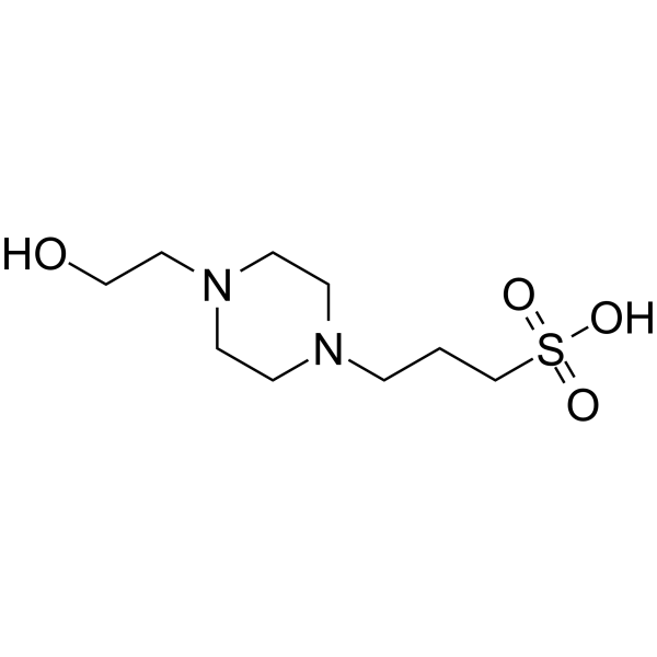 4-(2-羟乙基)-1-哌嗪丙磺酸(HEPPS)结构式