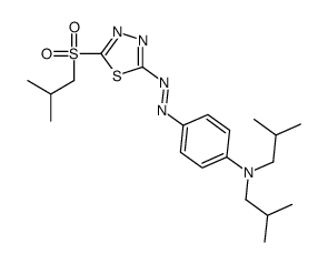 N,N-bis(2-methylpropyl)-4-[[5-(2-methylpropylsulfonyl)-1,3,4-thiadiazol-2-yl]diazenyl]aniline结构式