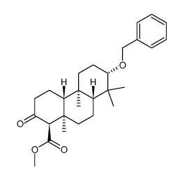 Methyl (1R,4aR,4bS,7S,8aS,10aR)-7-(benzyloxy)-tetradecahydro-4b,8,8,10a-tetramethyl-2-oxophenanthrene-1-carboxylate Structure