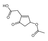 2-(3-acetyloxy-5-oxocyclopenten-1-yl)acetic acid Structure