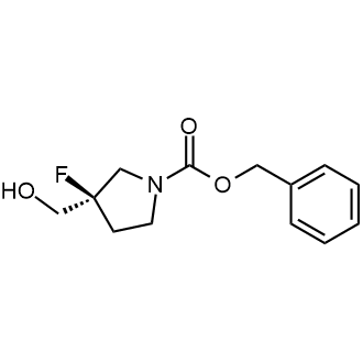 Benzyl (3R)-3-fluoro-3-(hydroxymethyl)pyrrolidine-1-carboxylate structure