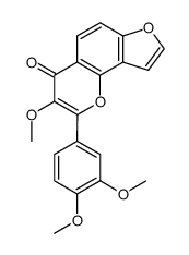 2-(3,4-dimethoxy-phenyl)-3-methoxy-furo[2,3-h]chromen-4-one Structure