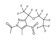 1-Acetyl-3-[1-(heptafluoropropoxy)-1,2,2,2-tetrafluoroethyl]-5-methyl-4-nitro-1H-pyrazole structure