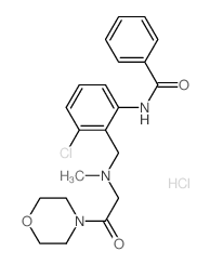 Benzamide,N-[3-chloro-2-[[methyl[2-(4-morpholinyl)-2-oxoethyl]amino]methyl]phenyl]-,hydrochloride (1:1) structure